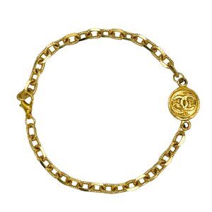 Repurposed Chanel Pendant in Vermeil Bracelet